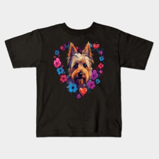 Australian Terrier Valentine Day Kids T-Shirt